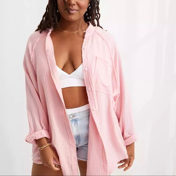aerie Tops - Aerie Pool-To-Party Cover Up